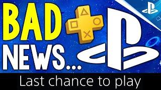Really BAD PS Plus News - Even MORE Games Being REMOVED