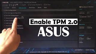 How to enable TPM 2 0 on ASUS to install Windows 11