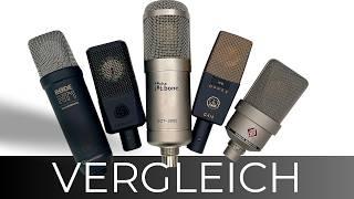 Røde NT1 VS  Lewitt LCT 440 Pure VS  AKG C414 XLII VS Neumann TLM 103 VS  t bone SCT2000 Mikrofon Ve