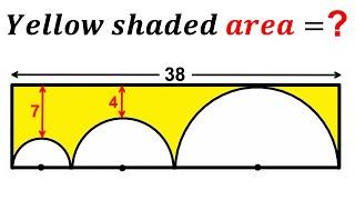 Can you find area of the Yellow shaded region? | (Rectangle) | #math #maths | #geometry