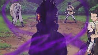 Sasuke desperta da Marca da Maldição e derrota ninja do som | Naruto