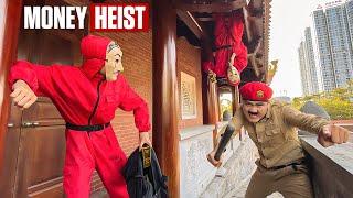 Parkour MONEY HEIST vs INDIAN POLICE in REAL LIFE "JOINING TEAM" ( Epic Parkour Escape POV Chase )