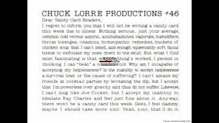 Reading Chuck Lorre Productions #46