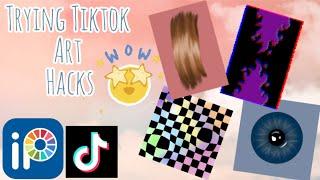 Trying Tiktok Art Hacks/Tutorial || Ibispaint x || Viral Tiktok Trends