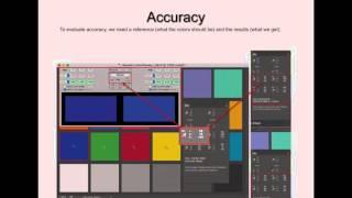 Delta-E and color accuracy video