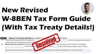 Revised W-8BEN Form Guide with Tax Treaty Details for India. W8- BEN Tax form guide 2023.