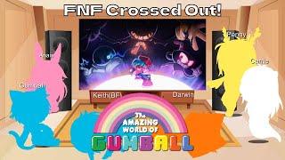 Gumball+BF react to FNF Crossed Out (Gacha Club)