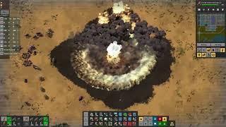 What happens when you mix Cluster Artillery and Nukes? Chaos. - Factorio