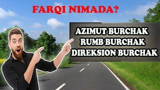 Direksion burchak_Rumb burchak_Azimut burchakni farqini ajratamiz Дирекционный_угол