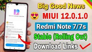 Redmi note 7 & 7s Miui 12.0.1.0 Stable Update Released | New features | Redmi note 7s Miui 12 update