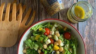 Chickpea Salad with Homemade Greek Dressing - by Chef Girija