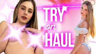 (4k) Transparent Lingerie Try on Haul | Sheer try on | See through | Transparent Dress 2025