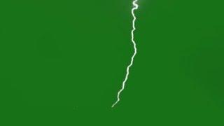 LIGHTNING BOLT    with thunder HD green screen