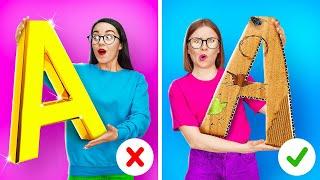 BON PROFESSEUR VS MAUVAIS PROFESSEUR || Idées de Fournitures Scolaires DIY Par 123 GO! GOLD