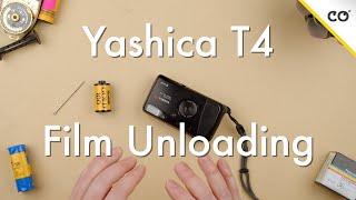 How to Unload Film on a Yashica T4 || Film Unloading