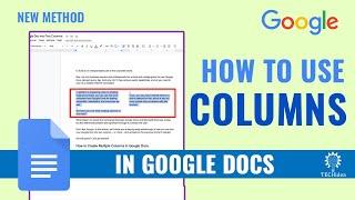 How to Use Columns in Google Docs 2024 [New Method]