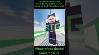 minecraft pe shader similar to RTX #shorts#akrtg