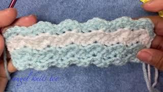 Very easy One Row Repeat Pattern for Baby Blanket | Baby Wave Stitch Pattern