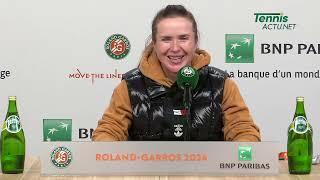 Tennis - Roland-Garros 2024 - Elina Svitolina : "For Gaël Monfils and me, it's a perfect match