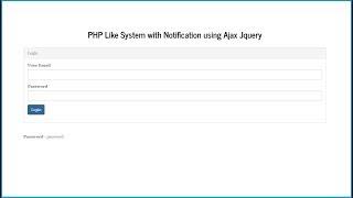 2 - PHP Like System with Notification using Ajax Jquery