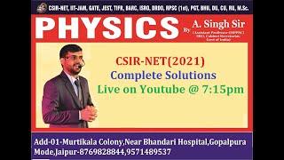 CSIR-NET(2021) Complete Solutions Part-1