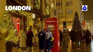 London Walk  LONDON’S  MAYFAIR Christmas Preparations 2024 | Central London Walking Tour [4K HDR]