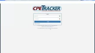 CPE Tracker Training Webinar   September 20, 2016