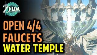 Water Temple Puzzle Walkthrough - How to Open All 4 Faucets | Legend of Zelda: Tears of the Kingdom