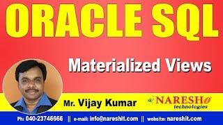 Materialized Views in SQL | Oracle SQL Tutorial Videos | Mr.Vijay Kumar