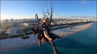 Flying My Paramotor Down South Beach Miami!