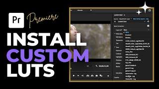 How To Add & Install Custom Luts In Premiere Pro CC 2022