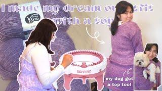 I made my dream outfit using a toy (my dog got an outfit too!)// Sentro Knitting Machine 