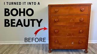 STUNNING Boho Inspired Furniture Flip  Furniture Makeover