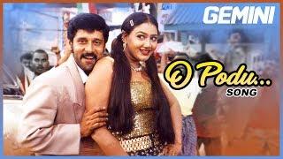 Tamil Hits | O Podu Full Video Song | Gemini Tamil Movie Songs | Vikram | Kiran | SPB | Barathwaj