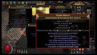 Path of Exile (3.25) - How to craft my Absolution Elementalist shield using Recombinators