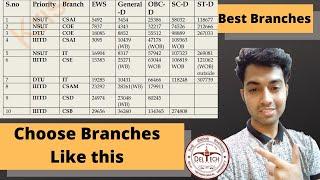 DTU,NSUT,IGDTUW,IIITD Choice filling, How to Choose branches in JAC Delhi-2020,#DTU #ENGINEERING.