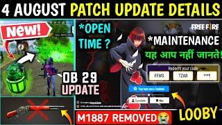 Free Fire OB29 Update Full Details | 4 August New Update Free Fire | ff new update | new ff update