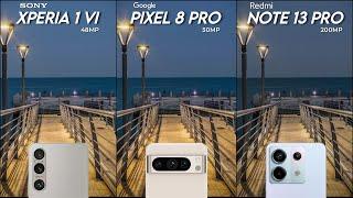 Sony Xperia 1 VI VS Google Pixel 8 Pro VS Redmi Note 13 Pro | Camera Comparison