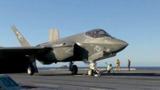 F-35C Lightning II Catapult Launch On Aircraft Carrier USS Nimitz