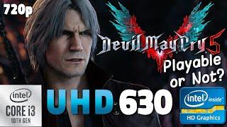 Devil May Cry 5 test on UHD 630 | i3 10100 + 16 GB RAM, playable or not?