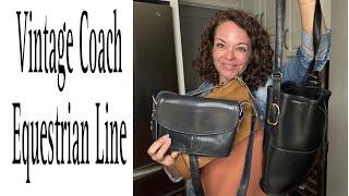 Vintage Coach Equestrian Line! Slim & thick leather! Equestrian Drawstring #9804