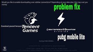 Pubg mobile Lite game download paused because wifi disable problem  fix it