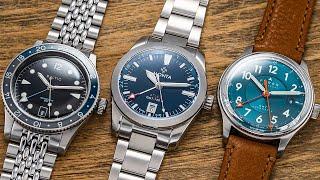 Microbrand GMT Comparison: Farer Lander IV vs. Monta Atlas vs. Baltic Aquascaphe GMT