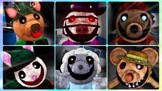 ALL HORROR MALL JUMPSCARES IN PIGGY: HORROR CHAPTERS!!!