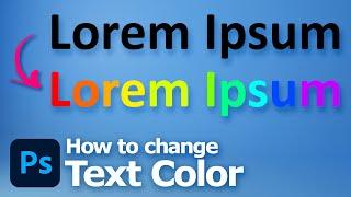 Photoshop how to change text color