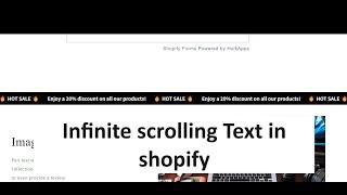 How to add  infinite scrolling text in shopify for free