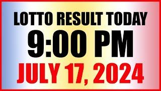 Lotto Result Today 9pm Draw July 17, 2024 Swertres Ez2 Pcso