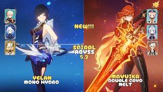 WOWWW C0 Yelan Double Hydro & C0 Mavuika Melt / ABYSS 5.2-5.3 / Floor 12 - 9⭐ / Genshin Impact