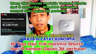 PENDAPATAN YOUTUBE SHORTS 2024 ‼️ Berbagi Tips dan Trik Membangun Channel Youtube Shorts