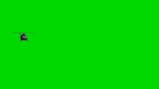 Helicopter flying green screen